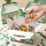 Dinosaur Party Favor Boxes Roar Jungle Theme Candy Paper Treat Bags for Kids Boys Birthday Baby Shower Packaging Supplies
