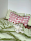 Fre Color Colion Pure Cotton Pleated Four-Piece Set Bedding Quilt Cover Pillowcase Bed eet id Pattern Chinese Sle