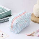 1pc Plaid Bow Pattern Pencil Case, Spacious, Large-Capacity, Fashionable and Portable School Supplies, Back-to-School Essentials