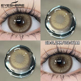 1 Pair Fashion Colored Contact Lenses Popular Natural Gray Brown Beauty Pupils Blue Eyes Lens Yearly Blue Eyes Contact