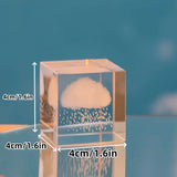 4 /5cm Healing Crystal Square Ornaments Creative Heart Cloud Spiritual Healing Decor with Natural Aesthetic for Home Decor Gifts
