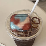 lovely amber transparent tpu soft headset cover for apple airpods pro 2 airpods 4 2 1 3nd generation earphone case with keychain