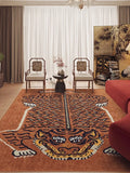 Tiger Print Living Room Carpet Retro Luxury Large Area Bedroom Rug High-end Fashion Home Decor Sofa Coffee Table Mat Alfombra