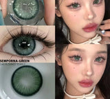 2pcs Colored Contact Lenses for Eyes Natural Look Brown Eye Lenses Gray Pupils Blue Lenses Green Contacts Beauty Makeup