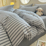 100% Cotton Comforter Cover Stripe Style Duvets Cover Skin-friendly Quilts Cover Home Bedding housse de couette (No Pillowcase)