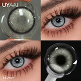 2pc Colored Contact Lenses Natural Eyes Brown Color Lens Real Iris Green Pupils Blue Eyes Lenses Cosmetic Lens Makeup Gray
