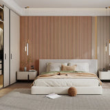 1 Roll Self-Adhesive Wall Panel Sxp Foam Stickers Peel and Stick 3D Wall Sticker Easy to DIY Suitable for Ceiling, Living Room