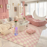 Checkerboard Carpet Modern Retro Living Room Large Area Trendy Bedroom Girl IG Decoration Fluffy Thick Soft Rug