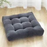 Thicken Floor Pillows Seating for Adults Large Solid Square Seat Cushion Pad for Office Dining Chair Soft Pouf Corduroy