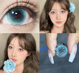 New Style Myopia Degree Contact Lenses Big Eye Series 1 Year Use Soft High Quality Blue Purple Green Contact Lenses