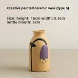 New Creative painted ceramic vases home living room desk decoration ornaments flower arrangement vases spatial aesthetic design