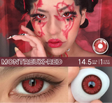1 Pair Halloween Contact Lenses for Eyes Cosplay Lenses Anime Lenses Anime Accessories Lenses Black Lenses Red Lens