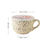 Nordic Style Matte Splashed Ink Drinking Mug Household Simple Breakfast Milk Cups Fashion Office Handgrip Large Coffee Cup