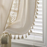 Hollow Splicing Small Floral Curtains Household Semi Shading Flowing Su Curtain Curtain Bay Windows curtains for living room