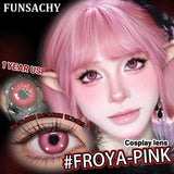 2PCS New Cosplay Colored Contact Lenses Halloween Contact Lenses Role Playing Beauty Makeup Products Enlarge Eyes Lens