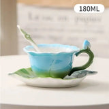 Family Afternoon Tea Ceramic Coffee Cup Set, High-quality Teapot , Creative Enamel Colored Handcrafted Rose Tea Set, Friend Gift