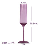 Purple Glass Wine Glass Minimalist Wine Glass Goblet Champagne Flute Vase & Tumbler Modern Home Bar Decor for Wine & Cocktail