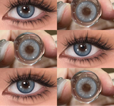 1 Pair Color Contact Lenses for Eyes Graduated Blue Fashion Optical Lenses Green Pupils Gray Natural Eye Contacts