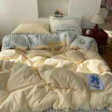 Knot Pure Cotton Bedding Set Cry Color Fre Sle Four Seasons Girls Heart Waed Cotton Bedroom Four Piece Set