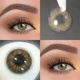 Colored Contact Lenses Lalens Chrome Brown Wild Cat Blue Green Gray Pairs Luster Color Contacts Eye Lens Eyes Half Year 2Pcs