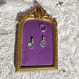 Vintage Photo Frame Jewelry Display Rack Purple Velvet Soft Bag Photo Frame Storage Rack Necklaces Earrings Display Ornaments