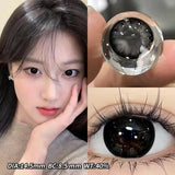 1 Pair High Quality Color Contact Lenses with Diopter Myopia Eyes graduated color Beauty Pupil Makeup Yearly