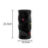 Simulation Inlaid Gemstone Ceramic Vase Flowers Pots Desk Decoration Flower Arrangement Floral Vases Room Aesthetic Decor