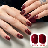 10ML Burgundy Red Gel Nail Polish Long-Lasting French Style Gel Nail Supplies For Manicure DIY Design Nail Art Varnish Winter