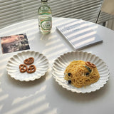Nordic Pure White Ceramic Plate Set, Dessert, Breakfast, Pasta, Western, Home Tableware, Kitchen Plates Sets