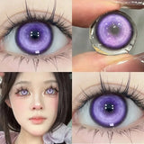 1 Pair 14.5mm Popular Colorful Contact Lenses With Prescription Myopia Lenses Cosplay Halloween Big Eye Fast Ship  Korean