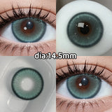 Big Diameter Natural Brown Colored Contacts 2pcs High Moisture Half Yearly Lenses 0.00D No Power for Party Daily Wear