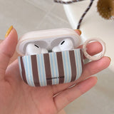 Korea Stripe Earphone Case For Airpods 1 2 3 4 Cover For Airpods Pro 2 2nd Headphone Accessories INS Cute Soft Protection Funda