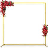 Ikeehome  Set of 6.6ft X 6.6ft Wedding Arch, Garden Square Arch Frame Background, Anniversary Birthday Party Christmas Halloween Decoratio