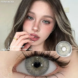 1pair Myopia Contact Lenses Big Black Eyes Cosmetic Contacts Lenses Beautiful Yearly Colored Contact Natural Lenses Eye