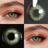 Brown Colored Contact Lenses With Prescription 14.5mm 6 Months Disposable Blue Soft Lens for Eye Makeup