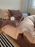 Pure Cotton Bedding Set Dormi Student Tee-Piece Suite Double-Border Design Soft Comfortable All-Season Bedding Collection