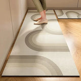 Kitchen Carpet Pvc Leather Mats Grey Solid Color Large Area Rug Waterproof Oil-proof Non-slip Floor Mat Alfombra De Cocina