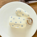 Spring Fresh Blue Flower INS Soft Case for Apple AirPods 4 Protection Cover for AirPods Pro 2 3nd Generation Earphone Cases