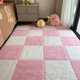 16Pcs 30x30cm Modern Simple Creative Plush Foam Puzzle Carpet Warm Toned Play Mats Interlocking Activity Floor Rugs Area Rug