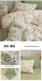 Washed Cotton Pastoral Girls Flower Bedding Sets Bed Linens Quilt Cover Sheet Set Simple Bedspread High Quality Home Textiles