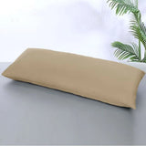 Long Style 100% Bamboo Fiber Pillowcase With Zipper 45x150cm Cooling Anti-bacterial Solid Color Double Bed Pillow Cover 45x180cm