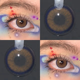 Neala Brown Small Pupil 3 Tones Natural Colored Contact Lenses 12 Months Use Daily Cosmetics for Eyes Beauty Makeup