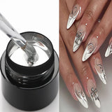 5ml Super Sliver Metallic Gel Nail Polish Holographics Metal Effect Painting Liner DIY Nail Art Decoration Varnish