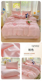 Solid Color Bedding Set Kids Twin Full Queen Size Washed Cotton Single Couple Duvet Cover Set Quilt Cover Pillowcases Bed Linen