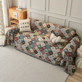 1PC Sofa Towel Jacquard Sofa Blanket With Tassels Double Face Usable Four Seasons Universal Pet Friendly Home Decor