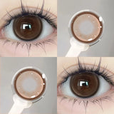 1pair Natural Myopia Lenses Korean Lenses Colored Contact Lenses with Prescription Brown Lenses Soft Grey Beauty Pupil