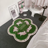 Turning Circle Rabbit Art Cute Large Area Living Room Carpet Comfortable Soft Bedroom Rug Irregular Modern Home Decoration ковер