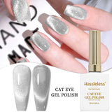 15ml Universal Silver Cat Eye Gel Polish. Glittery, Magnetic. Needs UV/LED Lamp. For Home & Salon DIY