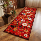 Bedroom Long Carpet Bedside Floor Mat Soft Machine Washable Rug Flower Pastoral Style Home Decoration Rugs Alfombra Dormitorio