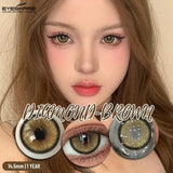 1 Pair Color Contact Lenses for Eyes Color Pupils Natural Brown Lenses Beautiful Pupils Cosmetic Gray Eye Lenses Yearly